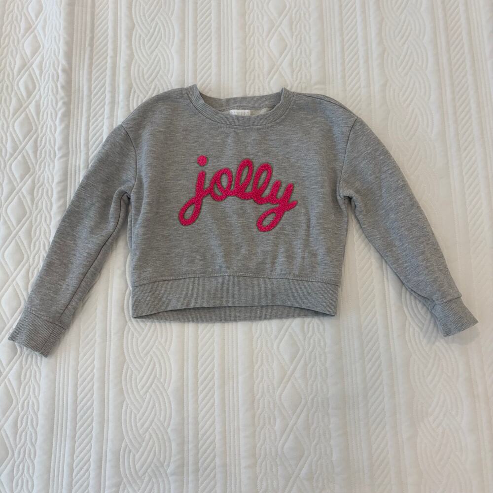 Girls "Jolly" Graphic Sweatshirt Size 8